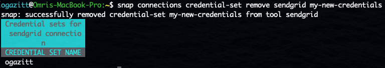 credential set remove