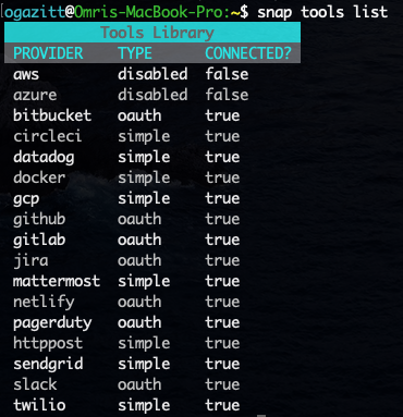 snap tools list